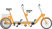 Rear-steer tandem cycles